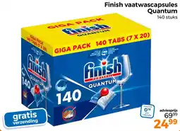 Trekpleister Finish vaatwascapsules Quantum aanbieding