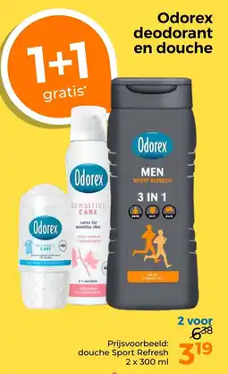 Trekpleister Odorex deodorant en douche aanbieding