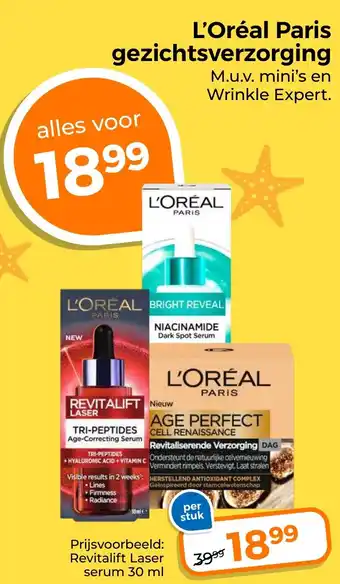 Trekpleister L'Oréal Paris gezichtsverzorging aanbieding