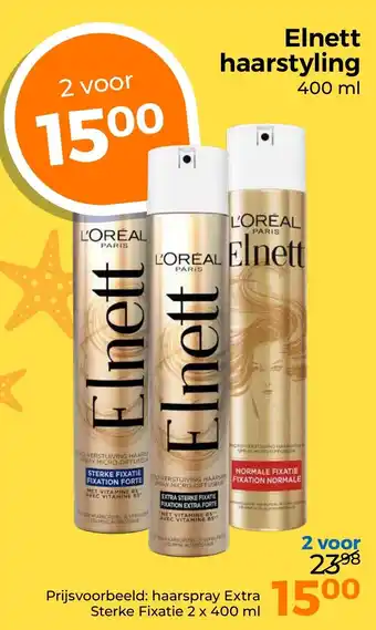 Trekpleister Elnett haarstyling aanbieding