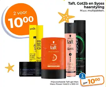 Trekpleister Taft, Got2b en Syoss haarstyling aanbieding