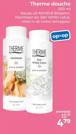 Trekpleister Therme douche aanbieding