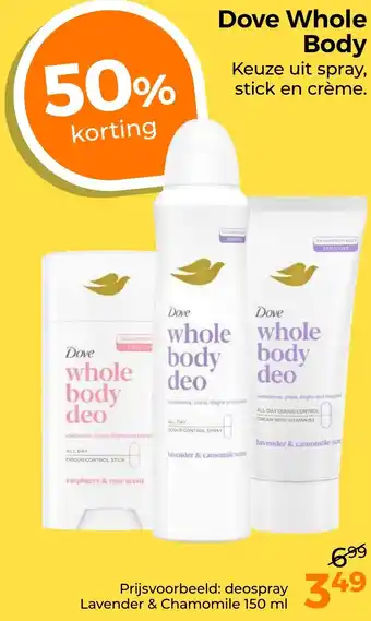 Trekpleister Dove Whole Body aanbieding