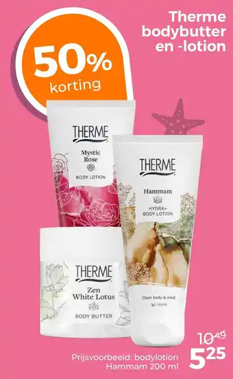 Trekpleister Therme bodybutter en lotion aanbieding