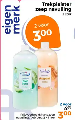 Trekpleister Trekpleister zeep navulling aanbieding
