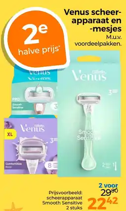 Trekpleister Venus scheer apparaat en mesjes aanbieding