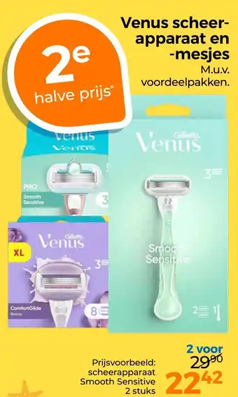 Trekpleister Venus scheer apparaat en mesjes aanbieding