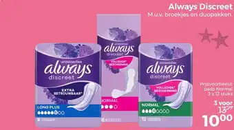 Trekpleister Always Discreet aanbieding
