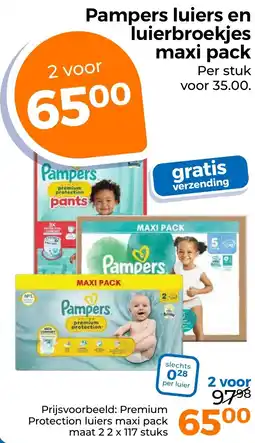 Trekpleister Pampers luiers en luierbroekjes maxi pack aanbieding