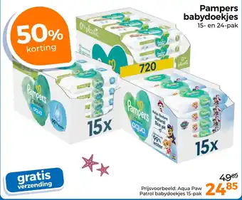 Trekpleister Pampers babydoekjes aanbieding