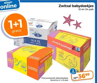 Trekpleister Zwitsal babydoekjes aanbieding