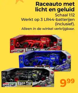 Trekpleister Raceauto met licht en geluid aanbieding