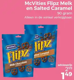 Trekpleister McVities Flipz Melk en Salted Caramel aanbieding
