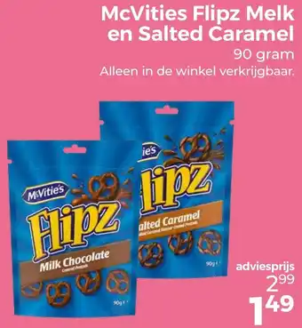 Trekpleister McVities Flipz Melk en Salted Caramel aanbieding