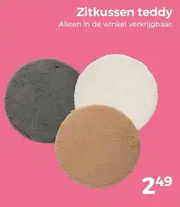 Trekpleister Zitkussen teddy aanbieding