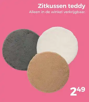 Trekpleister Zitkussen teddy aanbieding