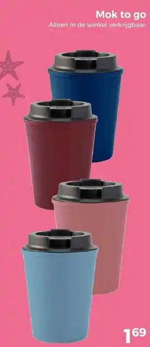 Trekpleister Mok to go aanbieding