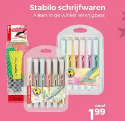 Trekpleister Stabilo schrijfwaren aanbieding