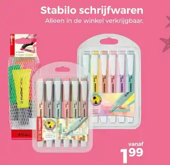 Trekpleister Stabilo schrijfwaren aanbieding