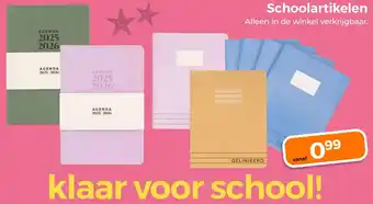 Trekpleister Schoolartikelen aanbieding