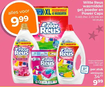 Trekpleister Witte Reus wasmiddel gel, poeder en Power Caps aanbieding