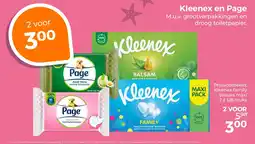 Trekpleister Kleenex en Page aanbieding