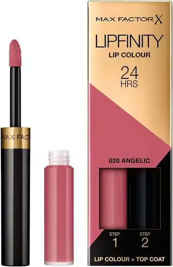 Amazon Max Factor Lipfinity Lip Colour 2-step Long Lasting lippenstift - 020 Angelic aanbieding