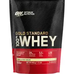 Albert Heijn Optimum Nutrition Gold standard 100% whey vanilla cream aanbieding
