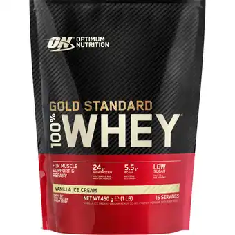 Albert Heijn Optimum Nutrition Gold standard 100% whey vanilla cream aanbieding