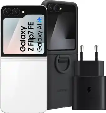 Coolblue Samsung Galaxy Z Flip 7 FE 256GB Wit 5G + Accessoirepakket aanbieding