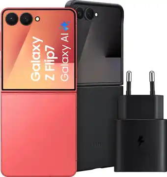 Coolblue Samsung Galaxy Z Flip 7 512GB Rood 5G + Accessoirepakket aanbieding
