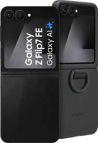 Coolblue Samsung Galaxy Z Flip 7 FE 128GB Zwart 5G + Samsung Siliconen Back Cover Zwart aanbieding