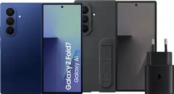 Coolblue Samsung Galaxy Z Fold 7 512GB Blauw 5G + Accessoirepakket aanbieding