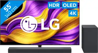 Coolblue LG 55 OLED EVO G56 4K (2025) + LG DSC9S aanbieding
