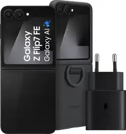 Coolblue Samsung Galaxy Z Flip 7 FE 128GB Zwart 5G + Accessoirepakket aanbieding