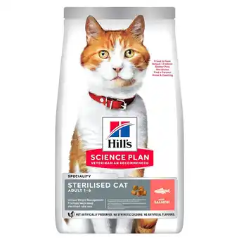 Zooplus voordeelverpakking 2x15kg Hill's Science Plan Adult Sterilised Zalm droogvoer voor katten aanbieding