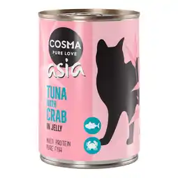 Zooplus 12x400g Tonijn & Krab in Gelei Cosma Asia Kattenvoer nat aanbieding