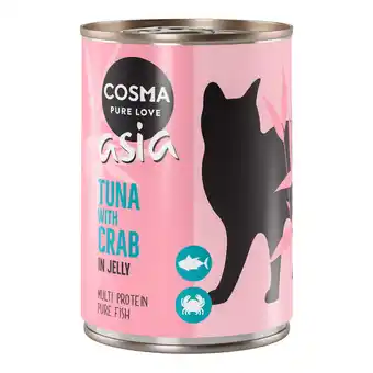 Zooplus 12x400g Tonijn & Krab in Gelei Cosma Asia Kattenvoer nat aanbieding