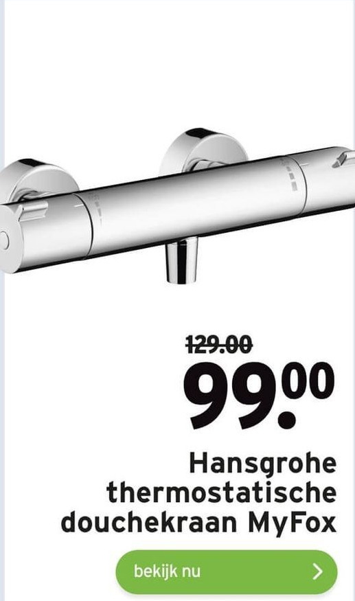 thermostatische douchekraan MyFox aanbieding bij GAMMA