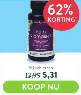 Holland & Barrett Compleet Fem aanbieding