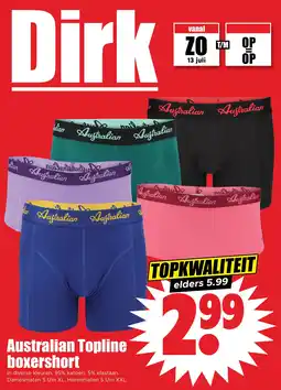 Dirk Australian Topline boxershort aanbieding