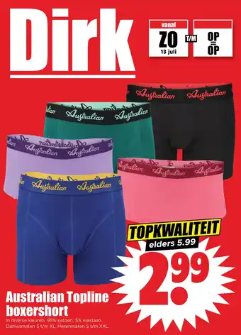 Dirk Australian Topline boxershort aanbieding