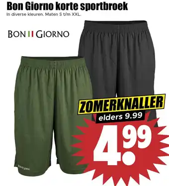 Dirk Bon Giorno korte sportbroek aanbieding