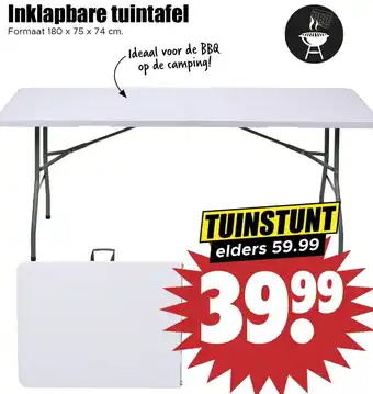 Dirk Inklapbare tuintafel aanbieding