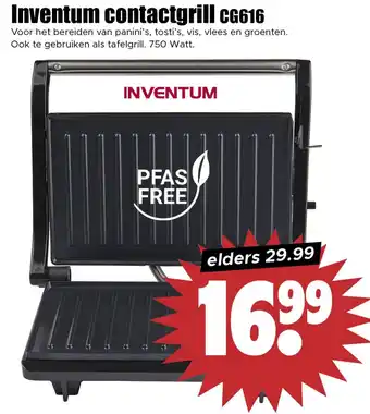Dirk Inventum contactgrill CG616 aanbieding