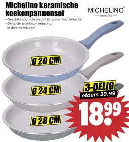 Dirk Michelino keramische koekenpannenset aanbieding