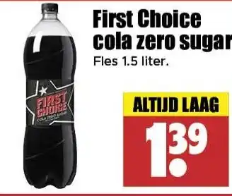 Dirk First Choice cola zero sugar aanbieding