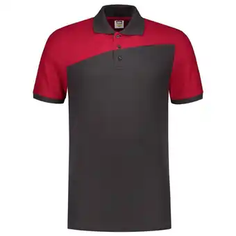 Welkoop Tricorp Bicolor Naden - Poloshirt - Donkergrijs/Rood aanbieding