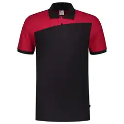 Welkoop Tricorp Bicolor Naden - Poloshirt - Zwart/Rood aanbieding