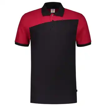 Welkoop Tricorp Bicolor Naden - Poloshirt - Zwart/Rood aanbieding